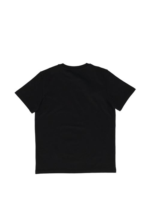 T-shirt Balmain Paris Kids da bambino nera in cotone con logo dorato BALMAIN Kids | BZ8H21Z3672930OR